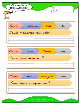s sesi Grubu Çalışma Sayfaları